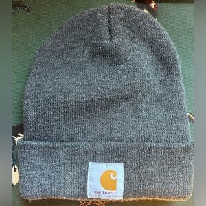 Carhartt OS Gray Beanie Hat Worn Very Little The pictures show that!